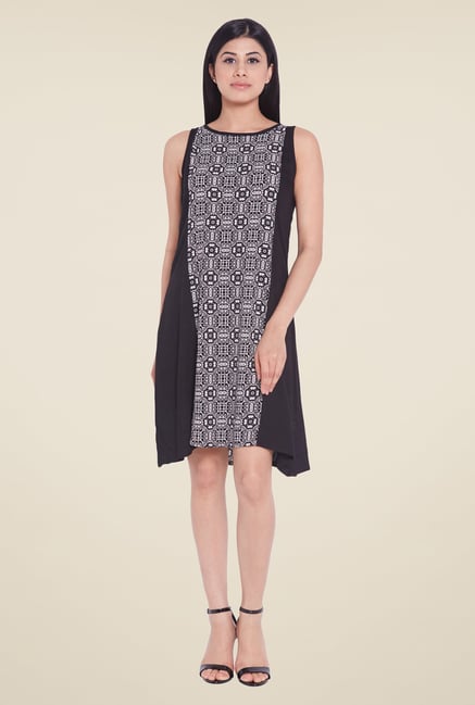 Globus Black Printed Dress Globus Black Printed Dress