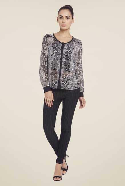 Globus Black Printed Shirt Globus Black Printed Shirt