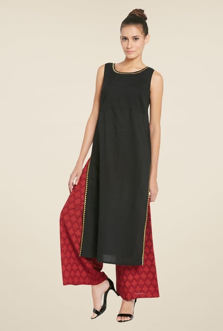 Globus Dark Red Printed Palazzos Globus Dark Red Printed Palazzos
