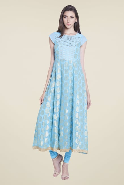 Globus Blue Regular Fit Kurta Globus Blue Regular Fit Kurta