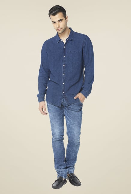 Globus Indigo Solid Shirt Globus Indigo Solid Shirt