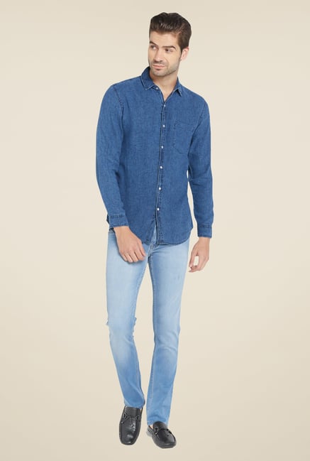 Globus Indigo Solid Shirt Globus Indigo Solid Shirt