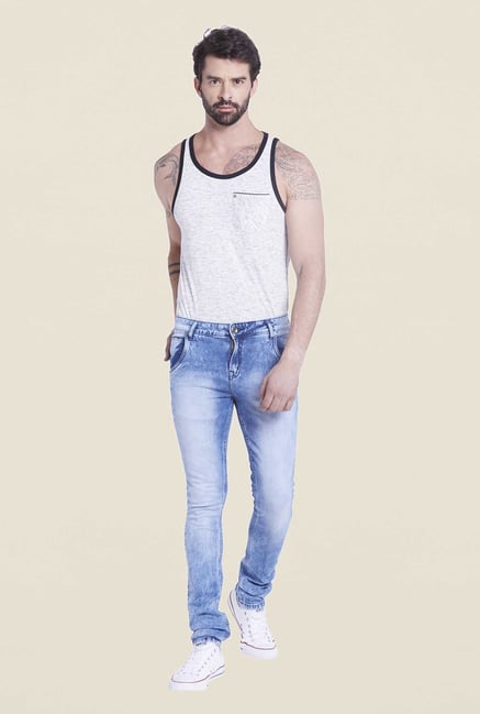 Globus Ice Blue Heavily Washed Jeans Globus Ice Blue Heavily Washed Jeans