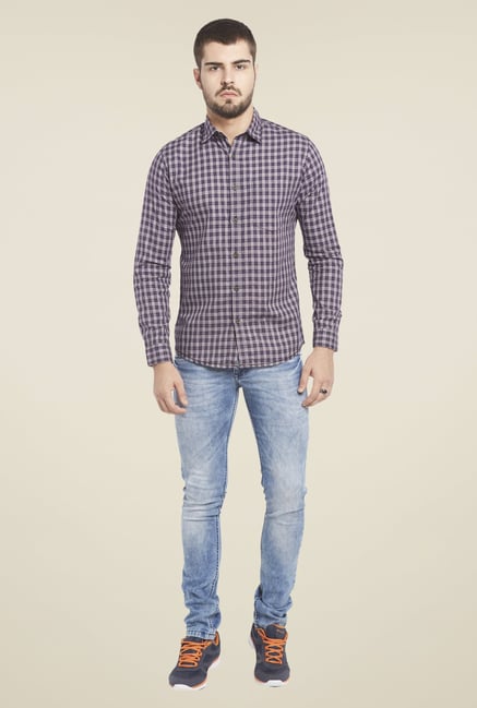 Globus Purple Checked Shirt Globus Purple Checked Shirt