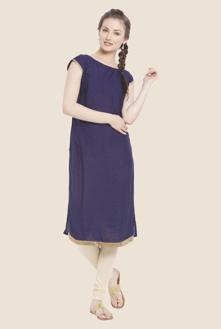 Globus Navy Printed Kurti Globus Navy Printed Kurti
