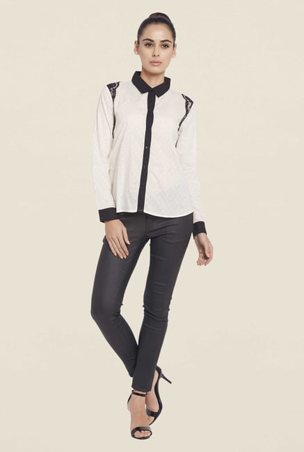 Globus Off White Printed Shirt Globus Off White Printed Shirt