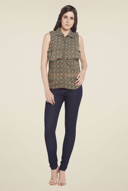 Globus Green Printed Shirt Globus Green Printed Shirt