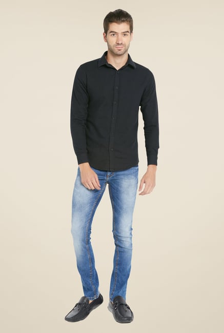 Globus Black Solid Full Sleeve Shirt Globus Black Solid Full Sleeve Shirt