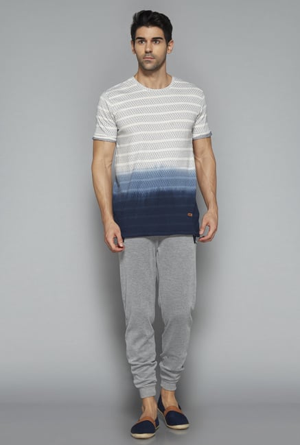 ETA by Westside Off White Striped T Shirt ETA by Westside Off White Striped T Shirt