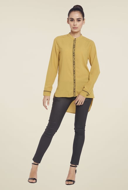 Globus Yellow Solid Shirt Globus Yellow Solid Shirt