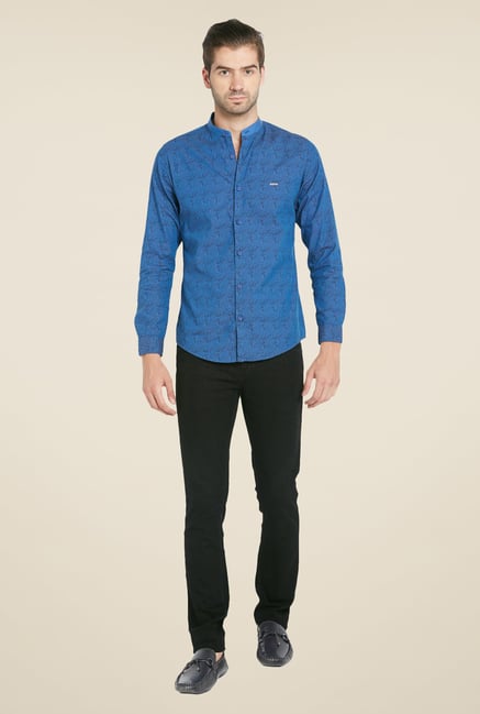 Globus Blue Paisley Print Shirt Globus Blue Paisley Print Shirt