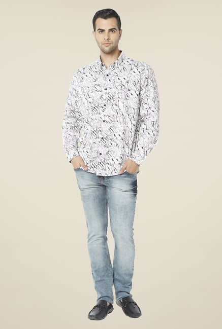 Globus White Printed Shirt Globus White Printed Shirt