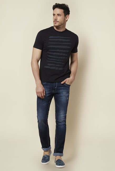 Zudio Black Printed T Shirt Zudio Black Printed T Shirt