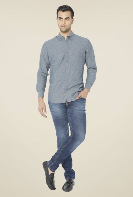 Globus Grey Solid Shirt Globus Grey Solid Shirt