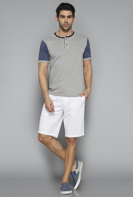 Westsport by Westside Grey Solid Henley T Shirt Westsport by Westside Grey Solid Henley T Shirt