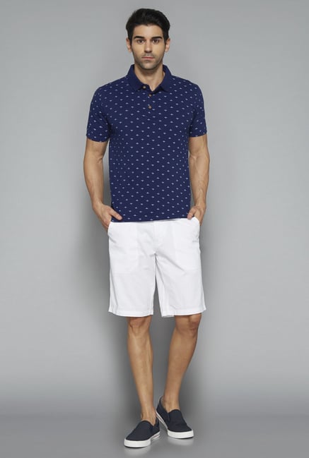 Westsport by Westside Navy Printed Polo T Shirt Westsport by Westside Navy Printed Polo T Shirt