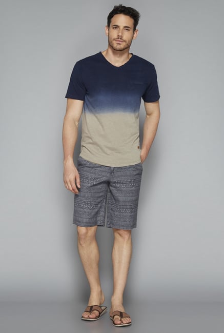 ETA by Westside Navy Ombre T Shirt ETA by Westside Navy Ombre T Shirt