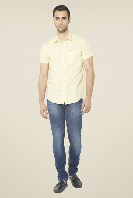 Globus Yellow Solid Shirt Globus Yellow Solid Shirt