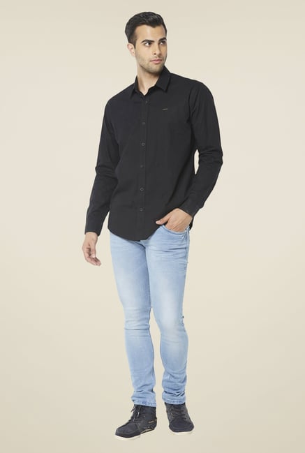 Globus Black Solid Shirt Globus Black Solid Shirt