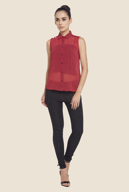 Globus Red Printed Shirt Globus Red Printed Shirt