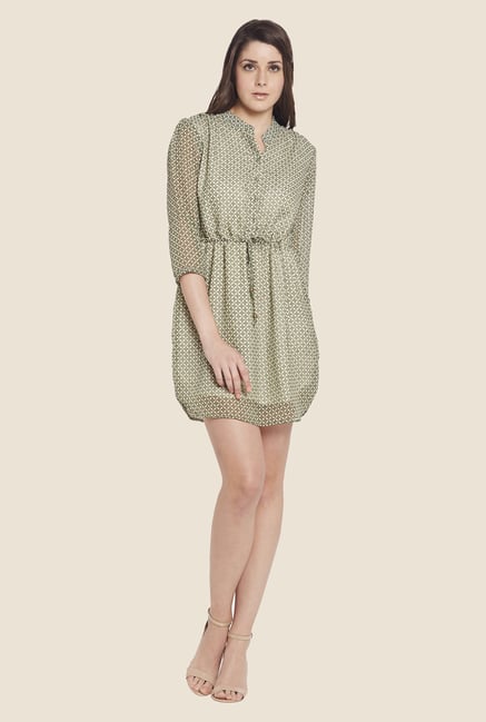 Globus Olive Printed Shirt Dress Globus Olive Printed Shirt Dress