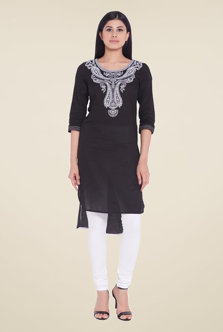 Globus White Solid Churidar Globus White Solid Churidar