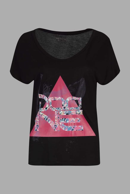 Doone Black Printed Training T Shirt Doone Black Printed Training T Shirt