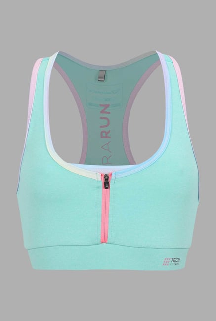 Outpace Cyan Solid Running Top Outpace Cyan Solid Running Top