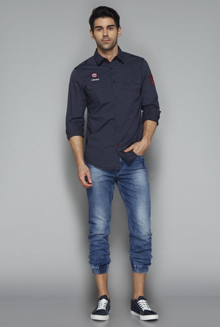 Nuon by Westside Navy Solid Shirt Nuon by Westside Navy Solid Shirt