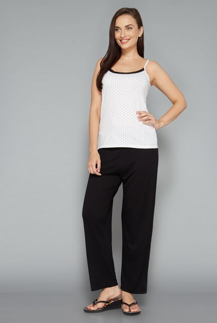 Intima by Westside Black Solid Pyjamas Intima by Westside Black Solid Pyjamas