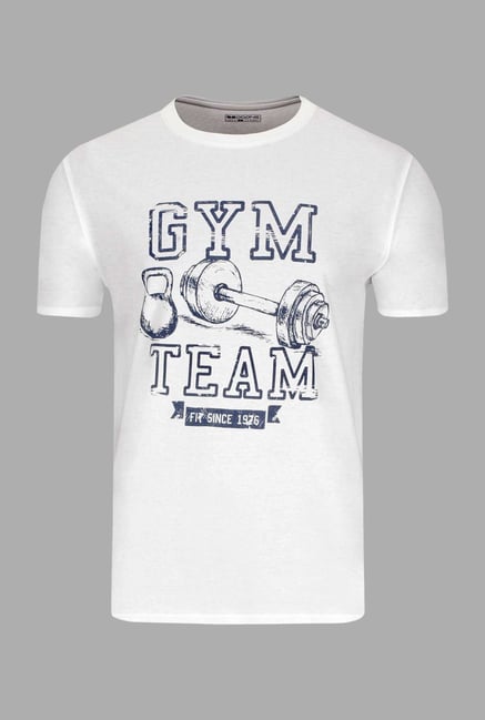 Doone White Graphic Print Training T Shirt Doone White Graphic Print Training T Shirt