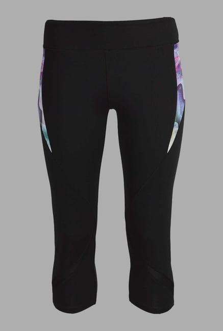 Doone Black Solid Training Capris Doone Black Solid Training Capris