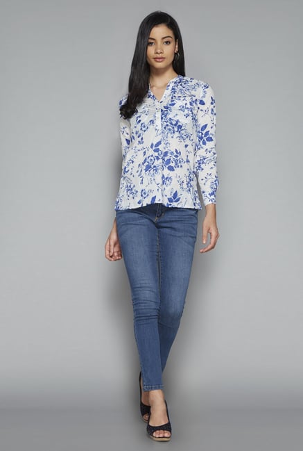LOV by Westside Off White Printed Phoebe Blouse LOV by Westside Off White Printed Phoebe Blouse