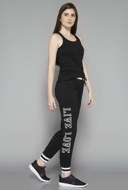 Westsport by Westside Black Printed Joggers Westsport by Westside Black Printed Joggers
