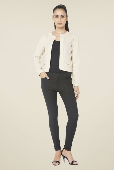 Globus Beige Solid Jacket Globus Beige Solid Jacket