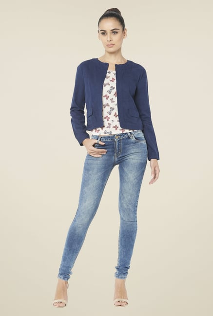 Globus Navy Solid Jacket Globus Navy Solid Jacket