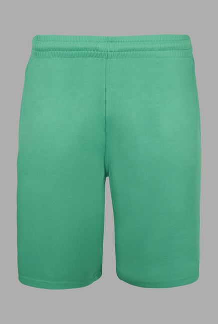 Team Quest Green Solid Football Shorts Team Quest Green Solid Football Shorts
