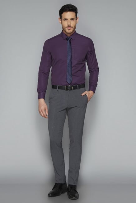 Weststreet by Westside Charcoal Solid Trouser Weststreet by Westside Charcoal Solid Trouser