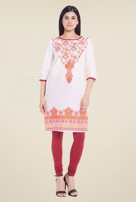 Globus White Cotton Kurti Globus White Cotton Kurti