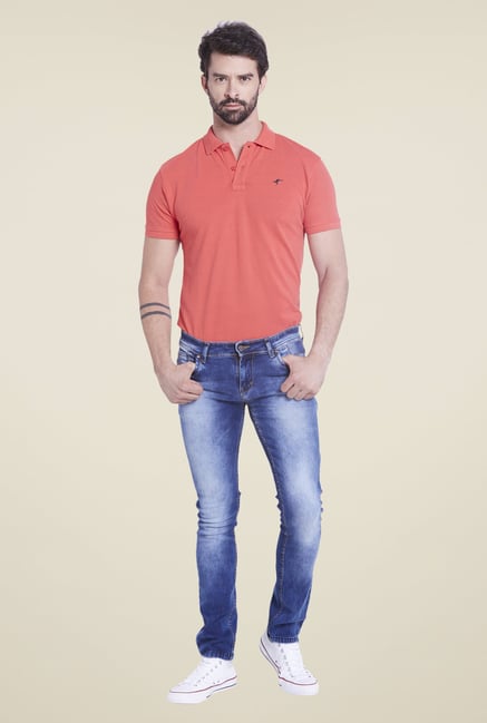 Globus Blue Heavy Wash Skinny Fit Denim Jeans Globus Blue Heavy Wash Skinny Fit Denim Jeans