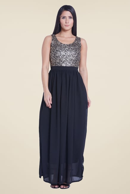 Globus Black Embellished Maxi Dress Globus Black Embellished Maxi Dress