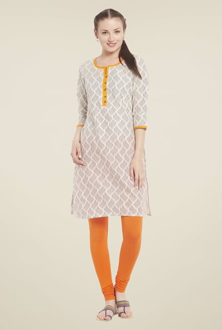 Globus White Printed Kurti Globus White Printed Kurti