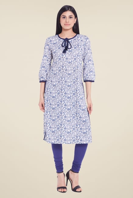 Globus Blue Cotton Kurti Globus Blue Cotton Kurti