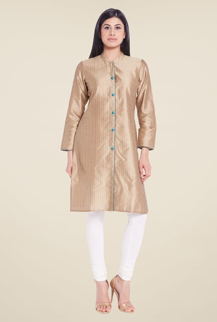 Globus Beige Cotton Kurti Globus Beige Cotton Kurti