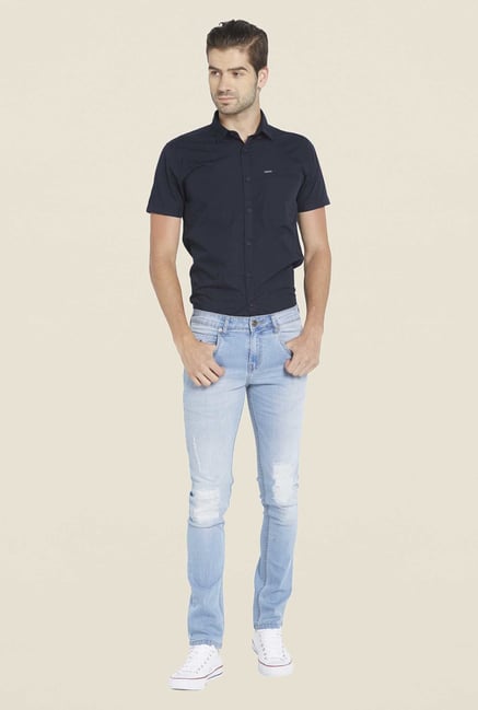 Globus Light Blue Tattered Jeans Globus Light Blue Tattered Jeans