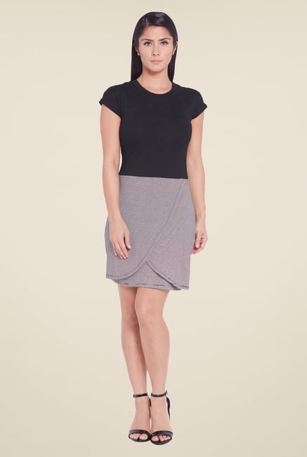 Globus Black Striped Dress Globus Black Striped Dress