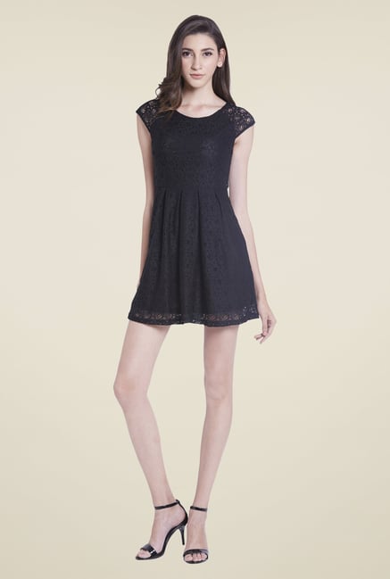 Globus Black Lace Skater Dress Globus Black Lace Skater Dress