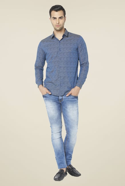 Globus Blue Paisley Print Shirt Globus Blue Paisley Print Shirt