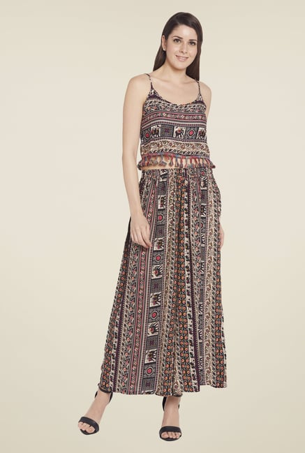 Globus Multicolor Printed Polyester Palazzos Globus Multicolor Printed Polyester Palazzos
