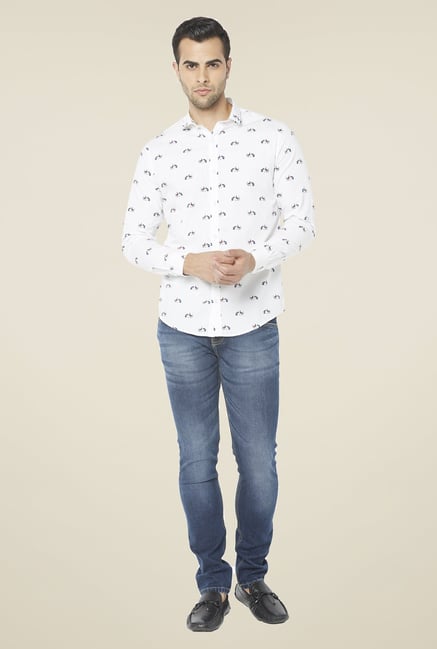 Globus White Horse Print Shirt Globus White Horse Print Shirt